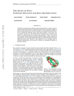 The Shape of Data: Intrinsic Distance for Data Distributions