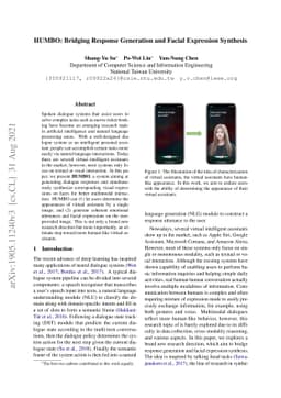 HUMBO: Bridging Response Generation and Facial Expression Synthesis