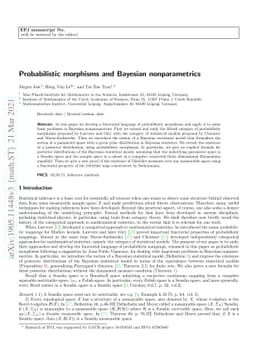 Probabilistic morphisms and Bayesian nonparametrics