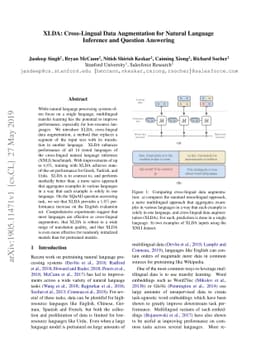 XLDA: Cross-Lingual Data Augmentation for Natural Language Inference and
  Question Answering