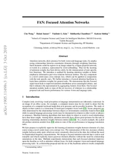 FAN: Focused Attention Networks