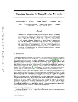 Structure Learning for Neural Module Networks
