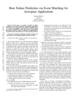 Rare Failure Prediction via Event Matching for Aerospace Applications