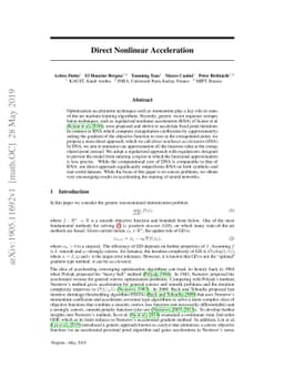 Direct Nonlinear Acceleration