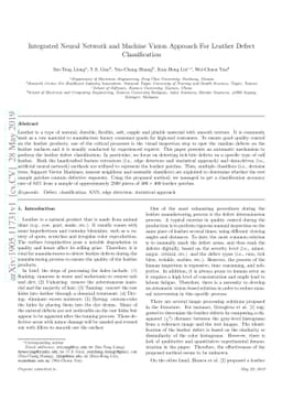 Integrated Neural Network and Machine Vision Approach For Leather Defect
  Classification
