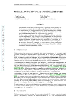 Overlearning Reveals Sensitive Attributes