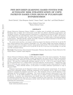 PHT-bot: Deep-Learning based system for automatic risk stratification of
  COPD patients based upon signs of Pulmonary Hypertension