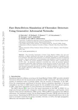 Fast Data-Driven Simulation of Cherenkov Detectors Using Generative
  Adversarial Networks