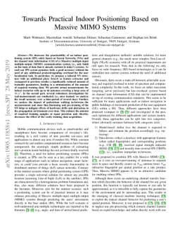 Towards Practical Indoor Positioning Based on Massive MIMO Systems