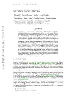 Network Deconvolution