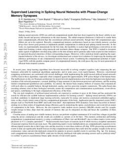 Supervised Learning in Spiking Neural Networks with Phase-Change Memory
  Synapses