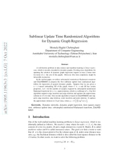 Sublinear Update Time Randomized Algorithms for Dynamic Graph Regression