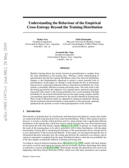 Understanding the Behaviour of the Empirical Cross-Entropy Beyond the
  Training Distribution