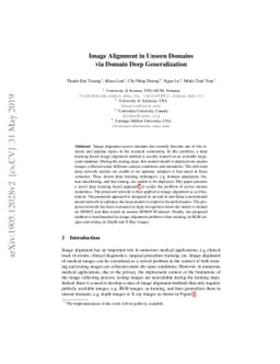 Image Alignment in Unseen Domains via Domain Deep Generalization
