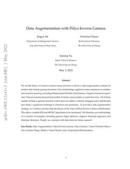 Data Augementation with Polya Inverse Gamma
