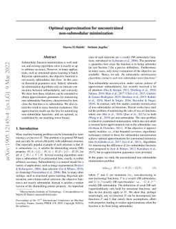 Optimal approximation for unconstrained non-submodular minimization