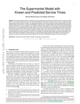 The Supermarket Model with Known and Predicted Service Times