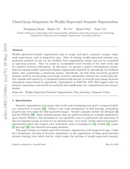 Closed-Loop Adaptation for Weakly-Supervised Semantic Segmentation