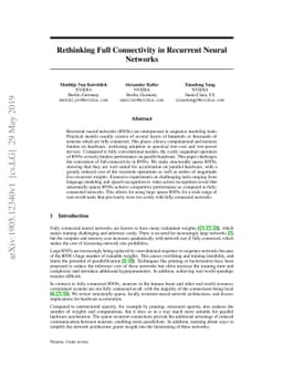 Rethinking Full Connectivity in Recurrent Neural Networks