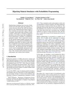 Hijacking Malaria Simulators with Probabilistic Programming