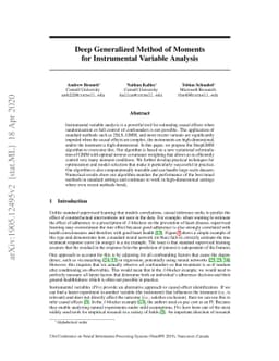 Deep Generalized Method of Moments for Instrumental Variable Analysis