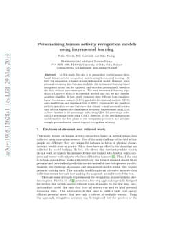 Personalizing human activity recognition models using incremental
  learning