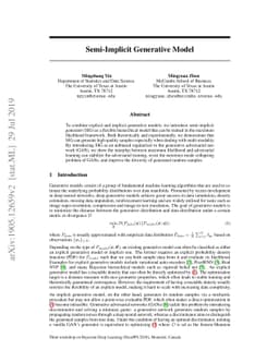 Semi-Implicit Generative Model