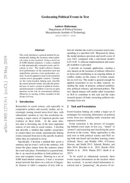 Geolocating Political Events in Text