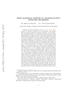 From Halfspace M-depth to Multiple-output Expectile Regression