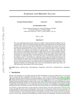 Fairness and Missing Values
