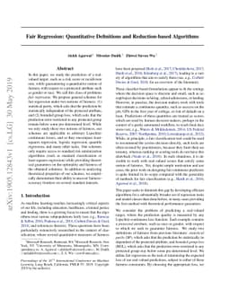 Fair Regression: Quantitative Definitions and Reduction-based Algorithms