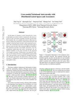 Cross-modal Variational Auto-encoder with Distributed Latent Spaces and
  Associators