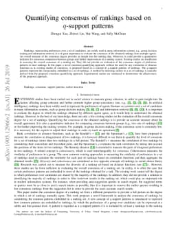 Quantifying consensus of rankings based on q-support patterns