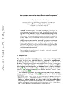 Interactive-predictive neural multimodal systems