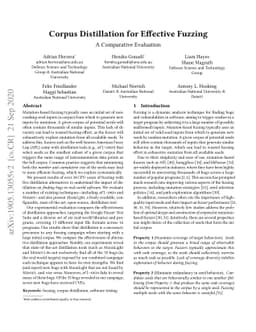 Corpus Distillation for Effective Fuzzing: A Comparative Evaluation
