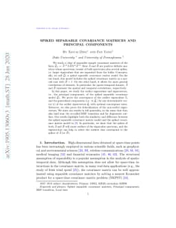 Spiked separable covariance matrices and principal components