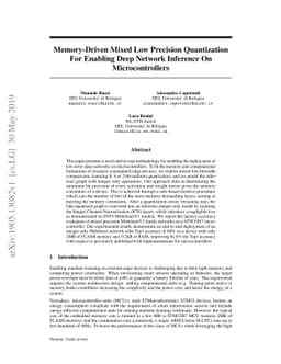 Memory-Driven Mixed Low Precision Quantization For Enabling Deep Network
  Inference On Microcontrollers