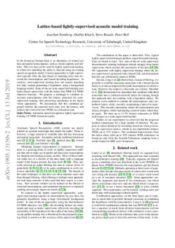 Lattice-based lightly-supervised acoustic model training