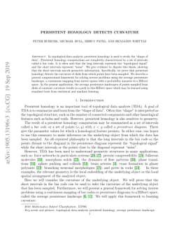 Persistent homology detects curvature