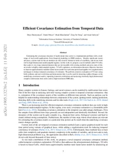 Efficient Covariance Estimation from Temporal Data