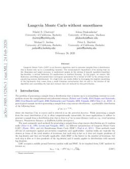 Langevin Monte Carlo without smoothness