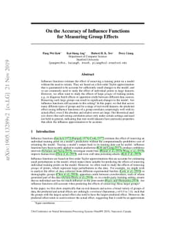 On the Accuracy of Influence Functions for Measuring Group Effects