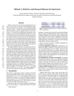INFaaS: A Model-less and Managed Inference Serving System