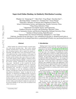Supervised Online Hashing via Similarity Distribution Learning