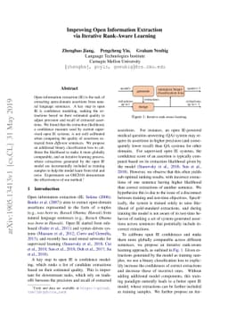 Improving Open Information Extraction via Iterative Rank-Aware Learning