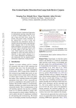 Fine-Grained Spoiler Detection from Large-Scale Review Corpora