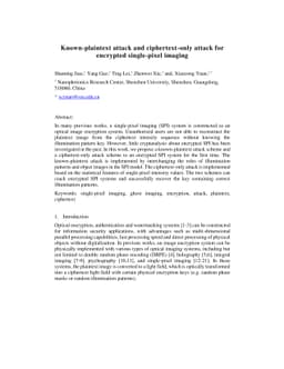 Known-plaintext attack and ciphertext-only attack for encrypted
  single-pixel imaging