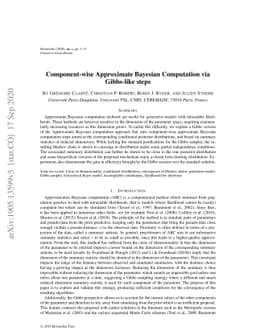 Component-wise approximate Bayesian computation via Gibbs-like steps
