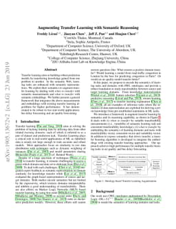 Augmenting Transfer Learning with Semantic Reasoning
