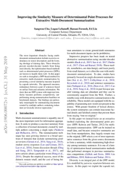 Improving the Similarity Measure of Determinantal Point Processes for
  Extractive Multi-Document Summarization